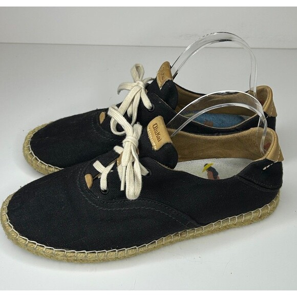 Olukai Kaula Pa’a Li Shoes Black Lace Up Sneakers 20463-4040 Women's Size 8 - Picture 1 of 10
